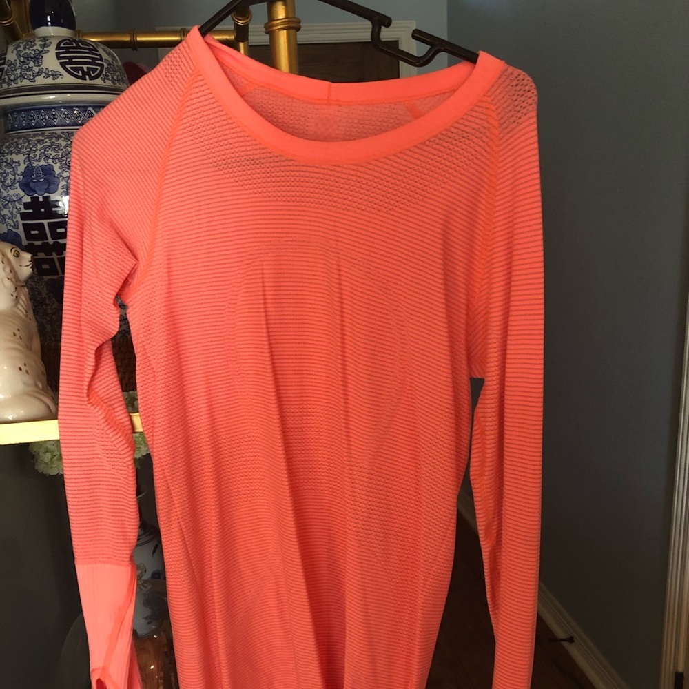 Lululemon Swiftly Tech Top Orange Sz 6